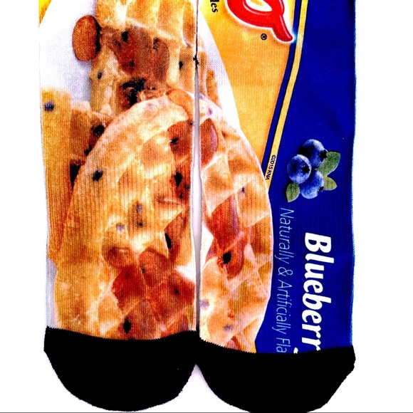 Odd Sox Eggo Blueberry Waffle Box Crew Socks Mens Womens Novelty Gift - Picture 5 of 7